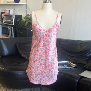 Floral Pink Slip Dress